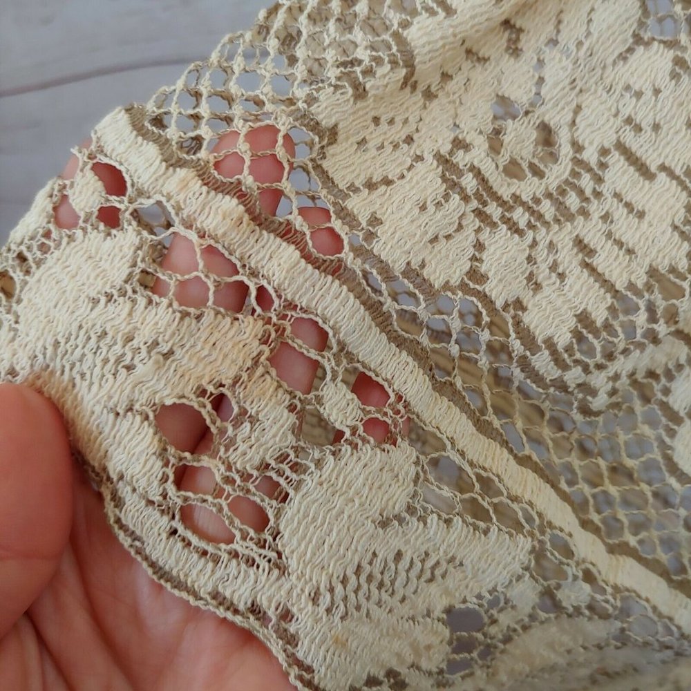 ❤️SOLD❤️Vintage 70s Womens Lace V Neck Bell Sleeve Tunic C - Picture 6 of 6